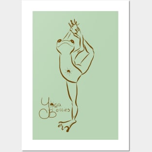 Yoga Bellies Dancing Frog Posters and Art